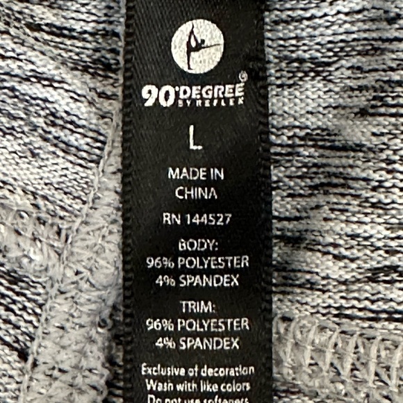 Women's 90 Degrees Large 12 - 14 Shorts Gray Elastic Waist Athletic Active NWOT - Picture 7 of 7